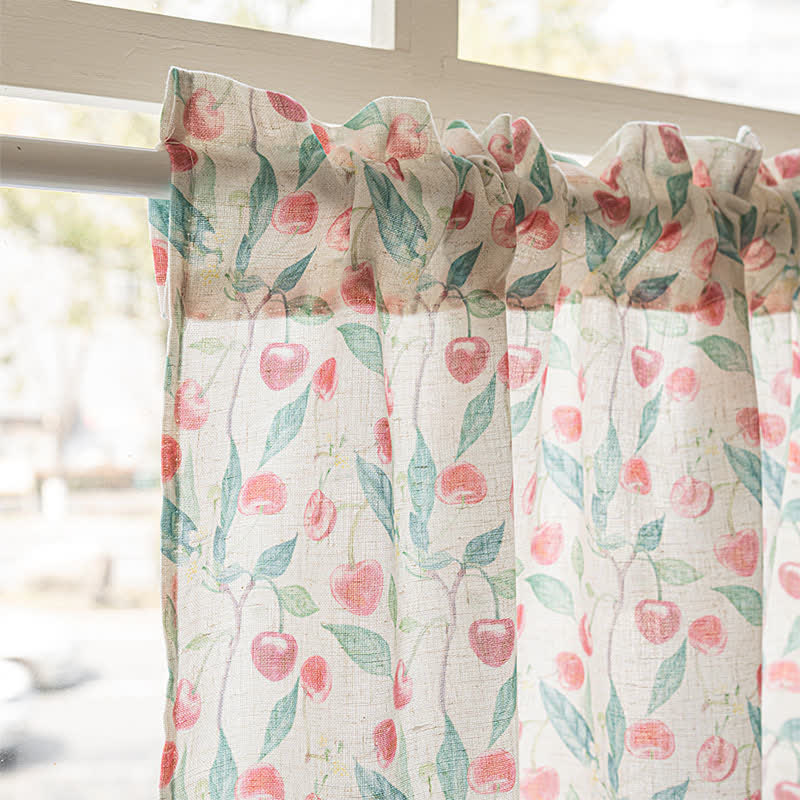 Ownkoti Country Cottage Cherry Small Window Drape - image 7