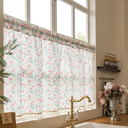 Ownkoti Country Cottage Cherry Small Window Drape - image 2