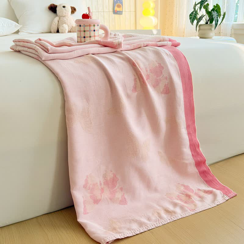 Ownkoti Artistic Butterfly Bamboo Fiber Summer Blanket - 79"W x 90"L - image 0