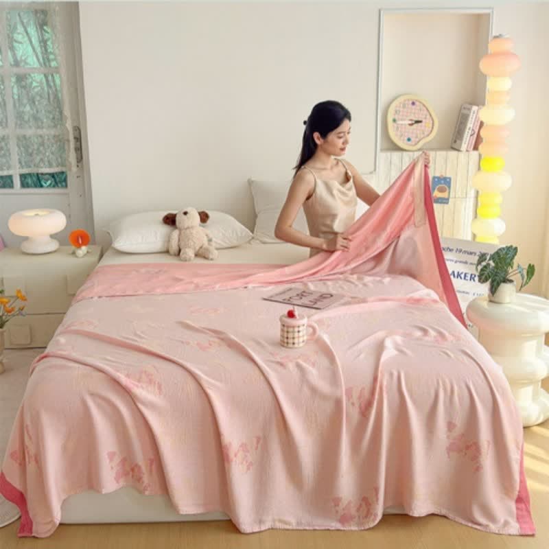 Ownkoti Artistic Butterfly Bamboo Fiber Summer Blanket - image 3