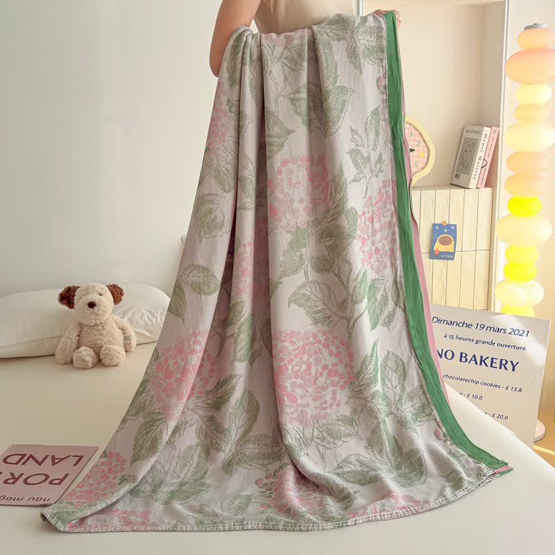 Ownkoti Floral & Leaf Bamboo Fiber Summer Blanket - image 2