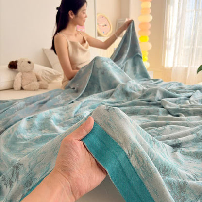 Ownkoti Artistic Botanical Bamboo Fiber Summer Blanket - image 7