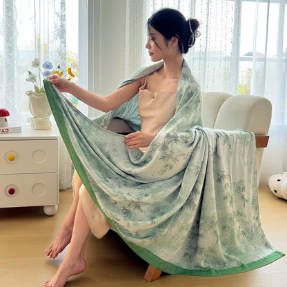 Ownkoti Artistic Botanical Bamboo Fiber Summer Blanket - image 12