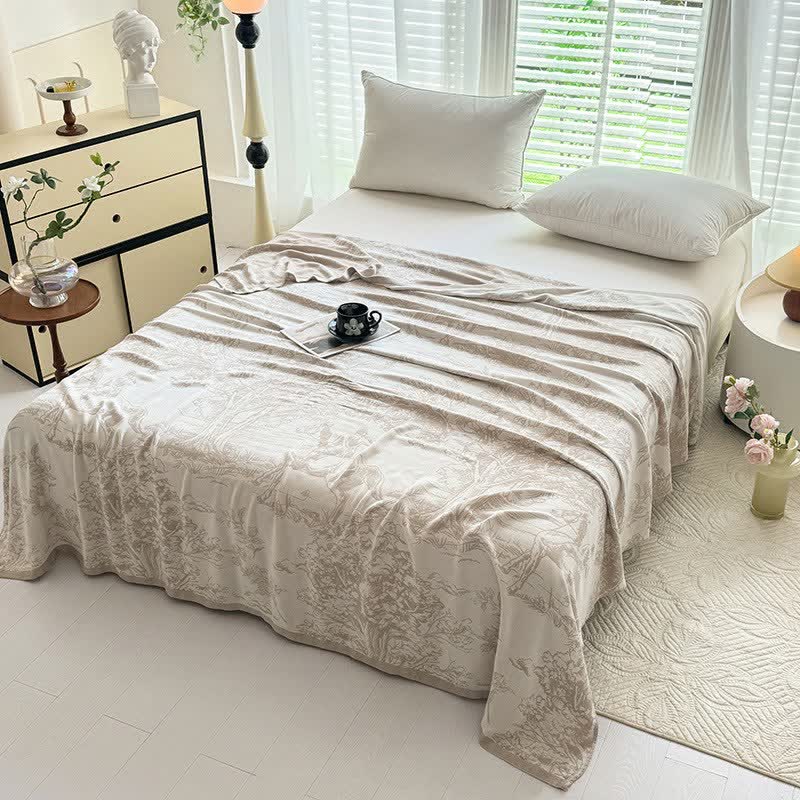 Ownkoti Tree Landscape Bamboo Fiber Blanket - image 7