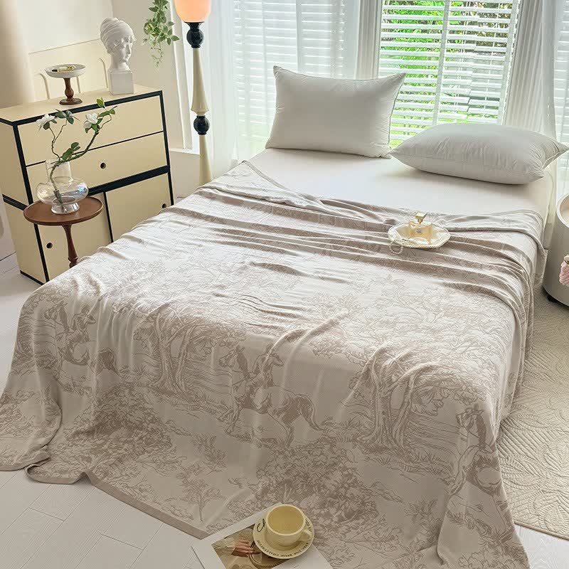 Ownkoti Tree Landscape Bamboo Fiber Blanket - image 9