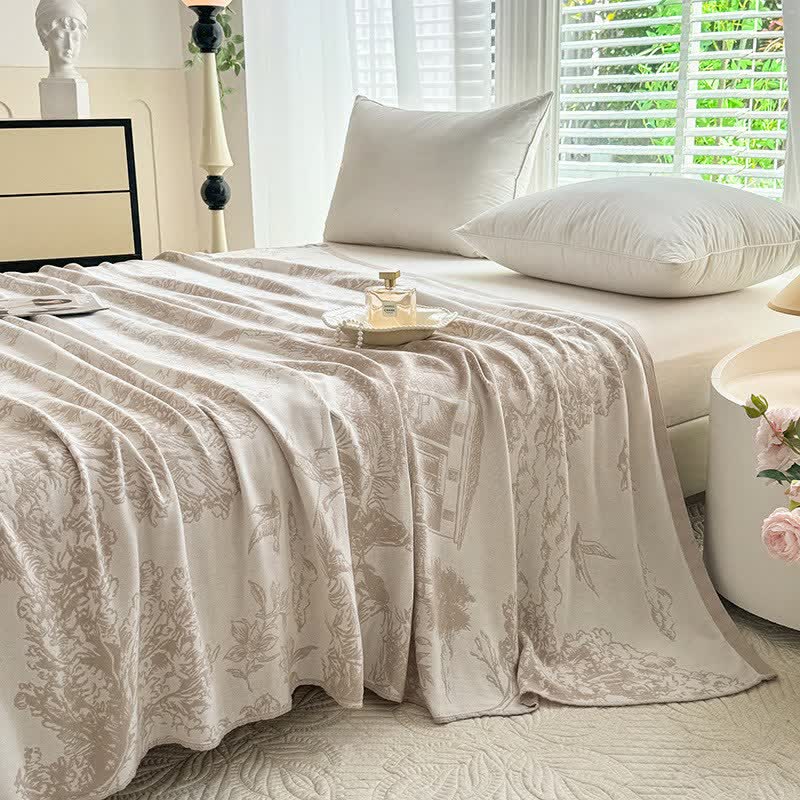 Ownkoti Tree Landscape Bamboo Fiber Blanket - image 6