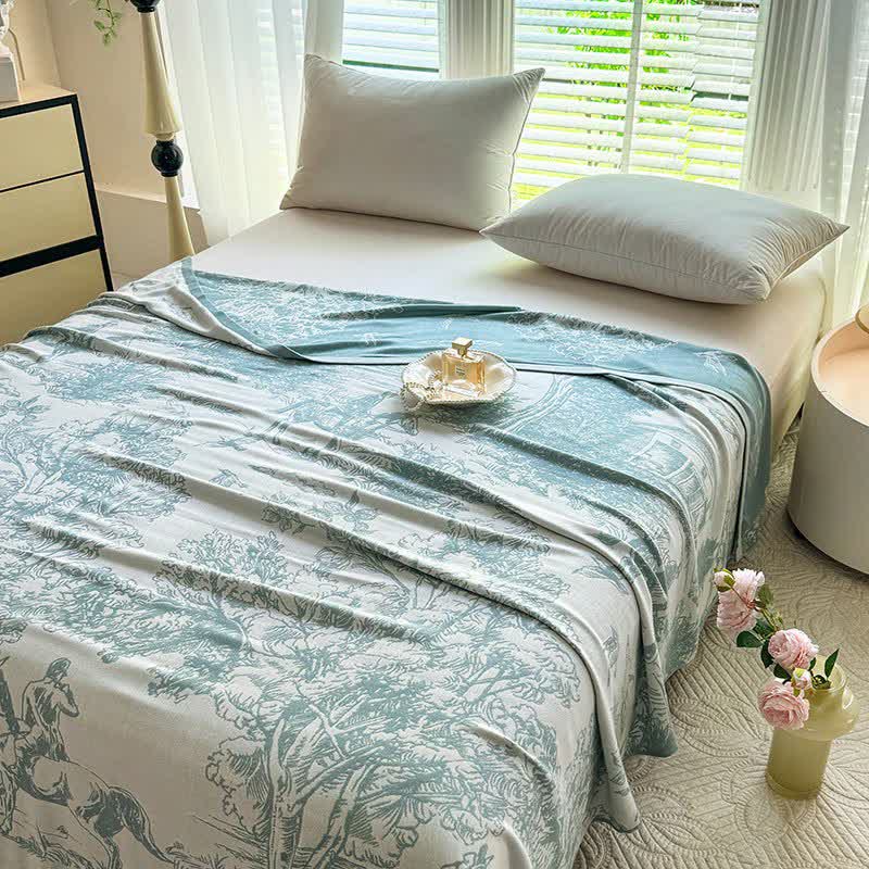 Ownkoti Tree Landscape Bamboo Fiber Blanket - image 2