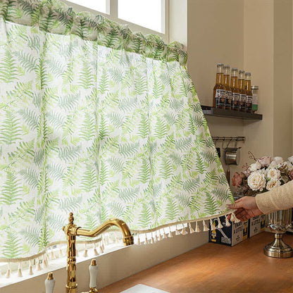 Ownkoti Scandinavian Style Fern Kitchen Curtain - image 1