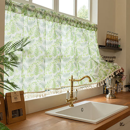 Ownkoti Scandinavian Style Fern Kitchen Curtain - 52"W x 96"L - image 0