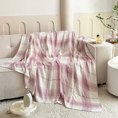 Ownkoti Classic Plaid Bamboo Fiber Blanket - image 3