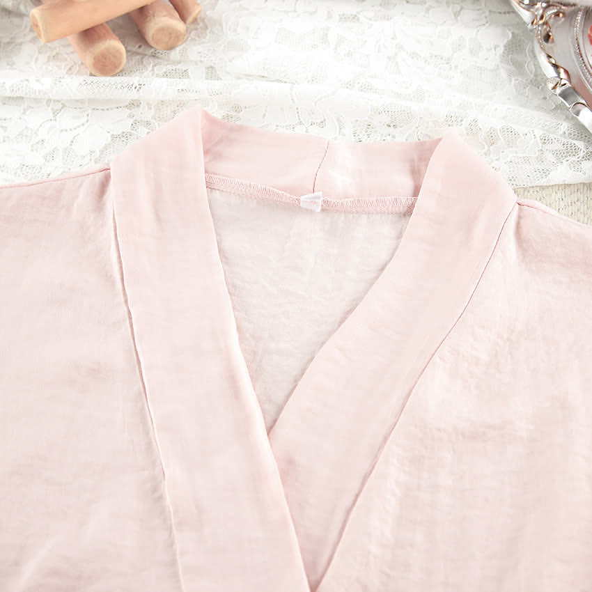 Ownkoti Solid Blush Kimono Robe Set - image 5