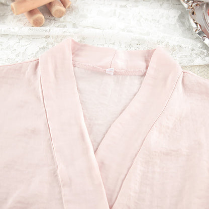 Ownkoti Solid Blush Kimono Robe Set - image 5