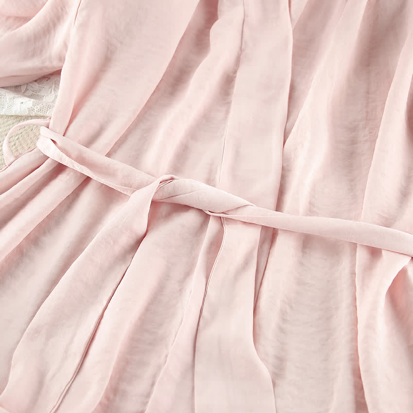 Ownkoti Solid Blush Kimono Robe Set - image 6