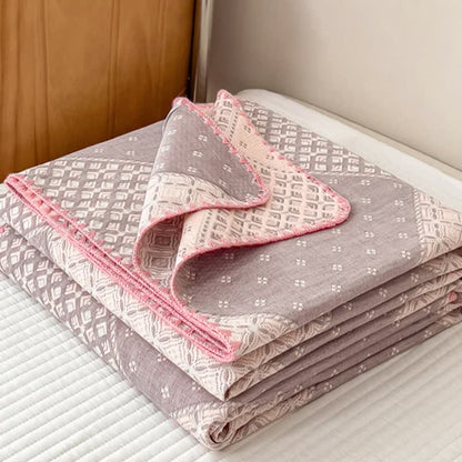 Ownkoti Geometric Patchwork Cotton Triple Gauze Quilt - image 8