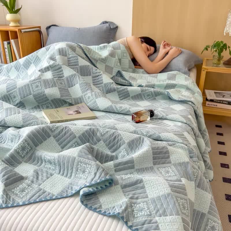 Ownkoti Floral Diamond Cotton Triple Gauze Quilt - image 1