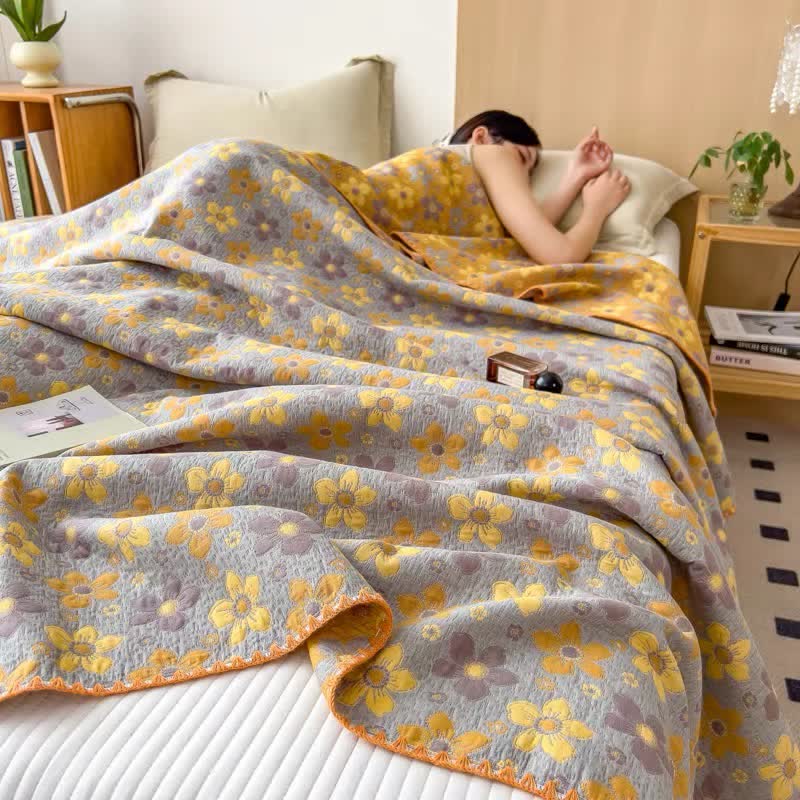 Ownkoti Rustic Wildflower Cotton Triple Gauze Quilt - image 1