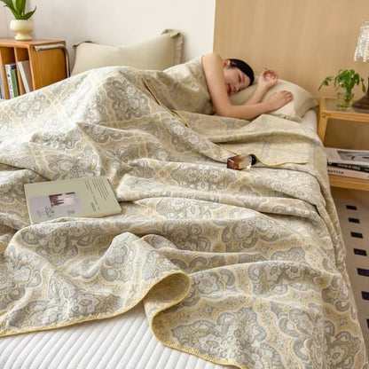 Ownkoti Vintage Pattern Cotton Triple Gauze Quilt - image 1