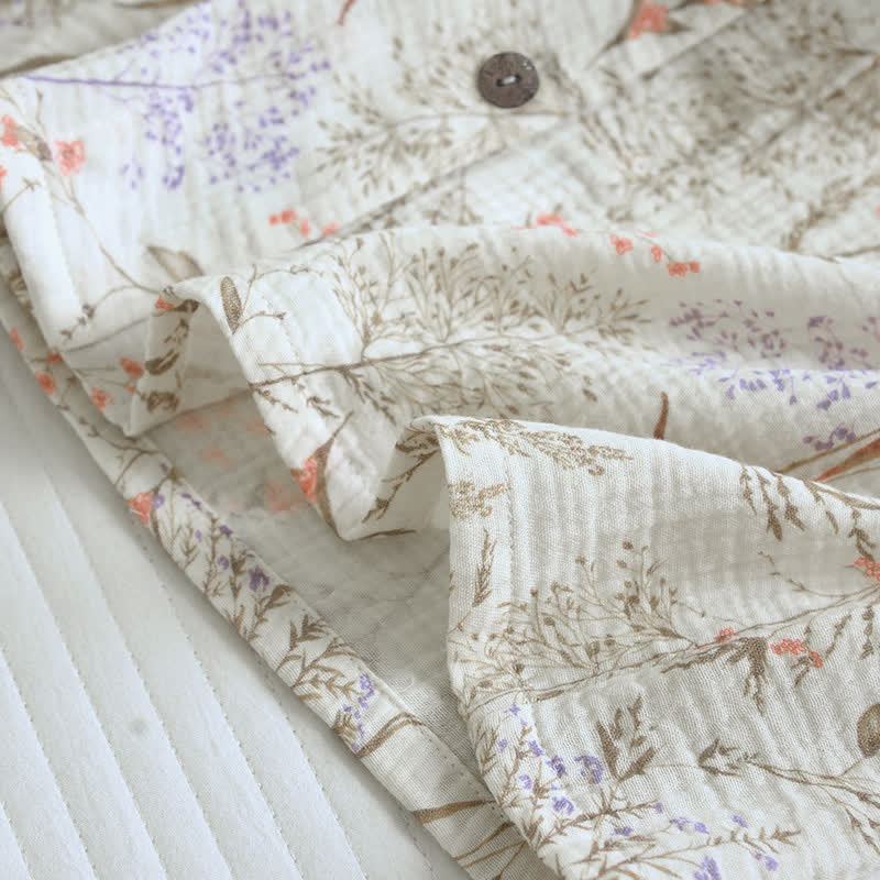 Ownkoti Muted Floral Cotton Gauze Pajama Set - image 10
