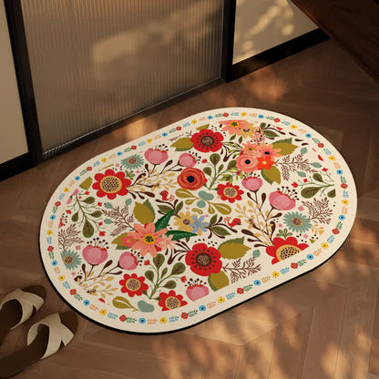 Ownkoti Refresh Botanical Diatom Mud Anti-Slip Mat - Ellipse - 23"W x 35"L - image 5