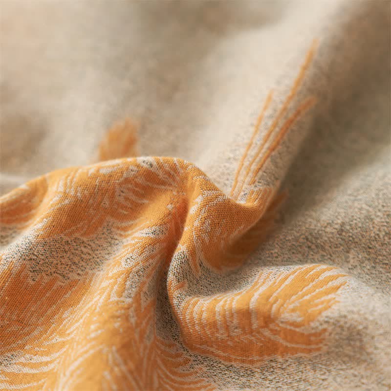 Ownkoti Cotton Gauze Jacquard Rustic Leaf Bedding - image 17