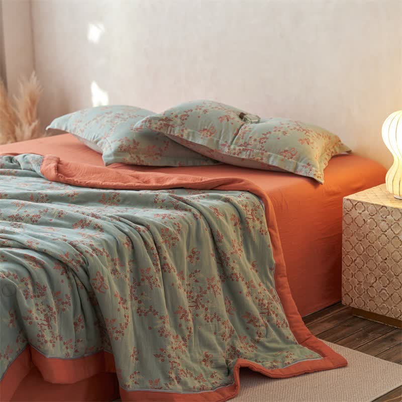 Ownkoti Cotton Gauze Jacquard Floral & Bow Bedding - image 1