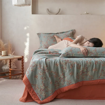 Ownkoti Cotton Gauze Jacquard Floral & Bow Bedding - image 8