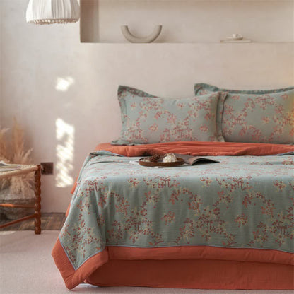Ownkoti Cotton Gauze Jacquard Floral & Bow Bedding - image 2