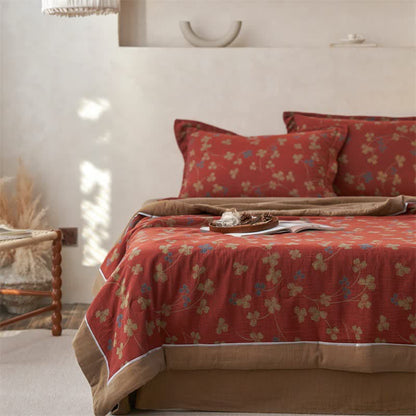 Ownkoti Cotton Gauze Jacquard Rustic Clover Bedding - image 2
