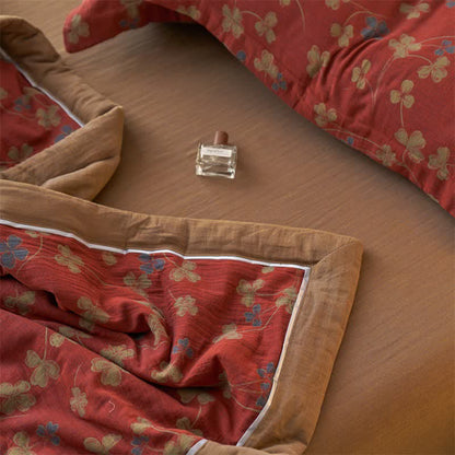 Ownkoti Cotton Gauze Jacquard Rustic Clover Bedding - image 15