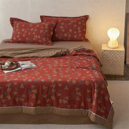 Ownkoti Cotton Gauze Jacquard Rustic Clover Bedding - image 3