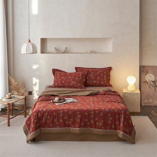 Ownkoti Cotton Gauze Jacquard Rustic Clover Bedding - Bedding Set - King - image 0