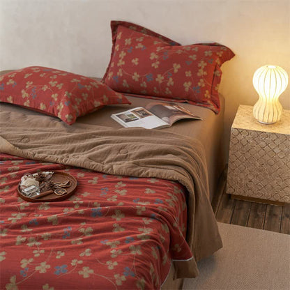 Ownkoti Cotton Gauze Jacquard Rustic Clover Bedding - image 6