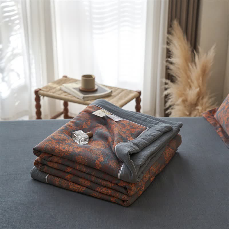 Ownkoti Cotton Gauze Jacquard Vintage Floral Bedding - image 13