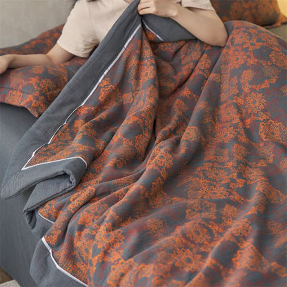 Ownkoti Cotton Gauze Jacquard Vintage Floral Bedding - image 15