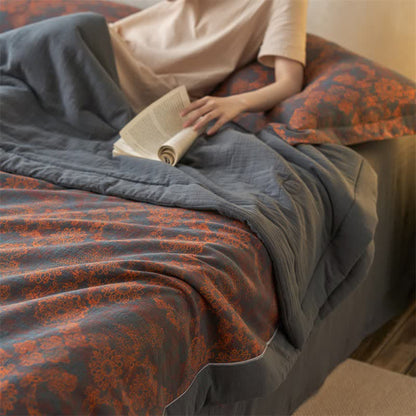 Ownkoti Cotton Gauze Jacquard Vintage Floral Bedding - image 10