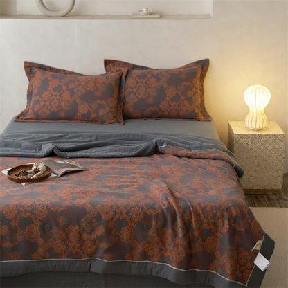 Ownkoti Cotton Gauze Jacquard Vintage Floral Bedding - image 3