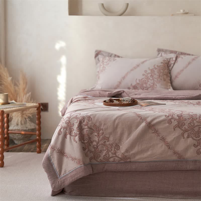 Ownkoti Cotton Gauze Jacquard Ornate Traditional Bedding - image 2
