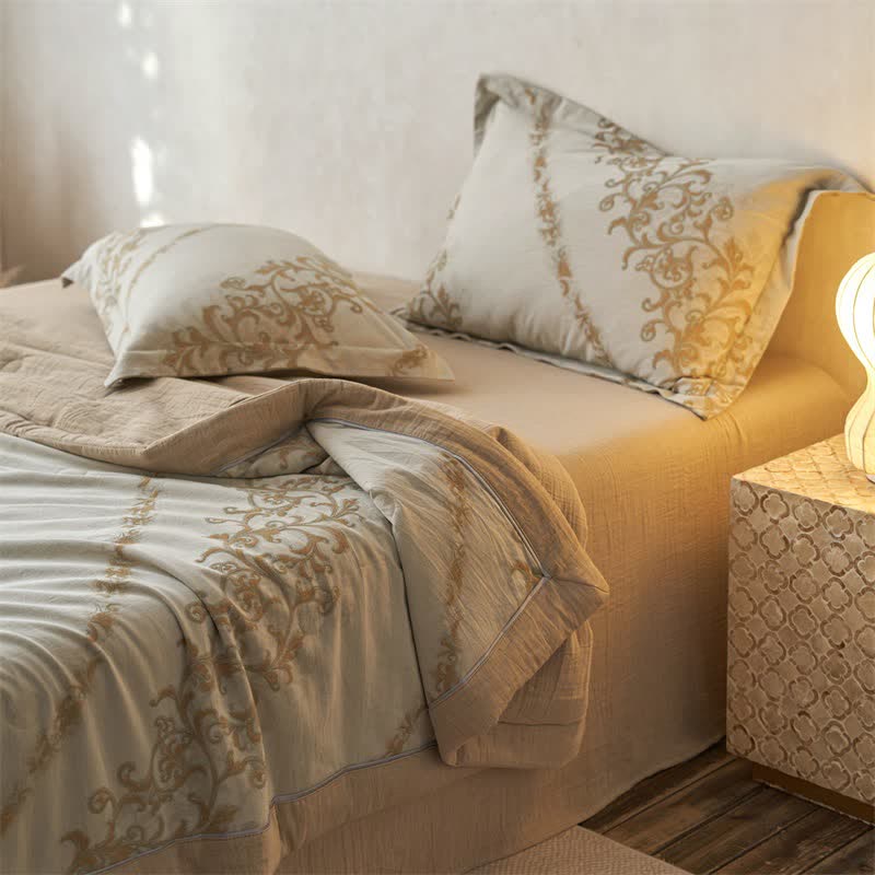 Ownkoti Cotton Gauze Jacquard Ornate Traditional Bedding - image 32