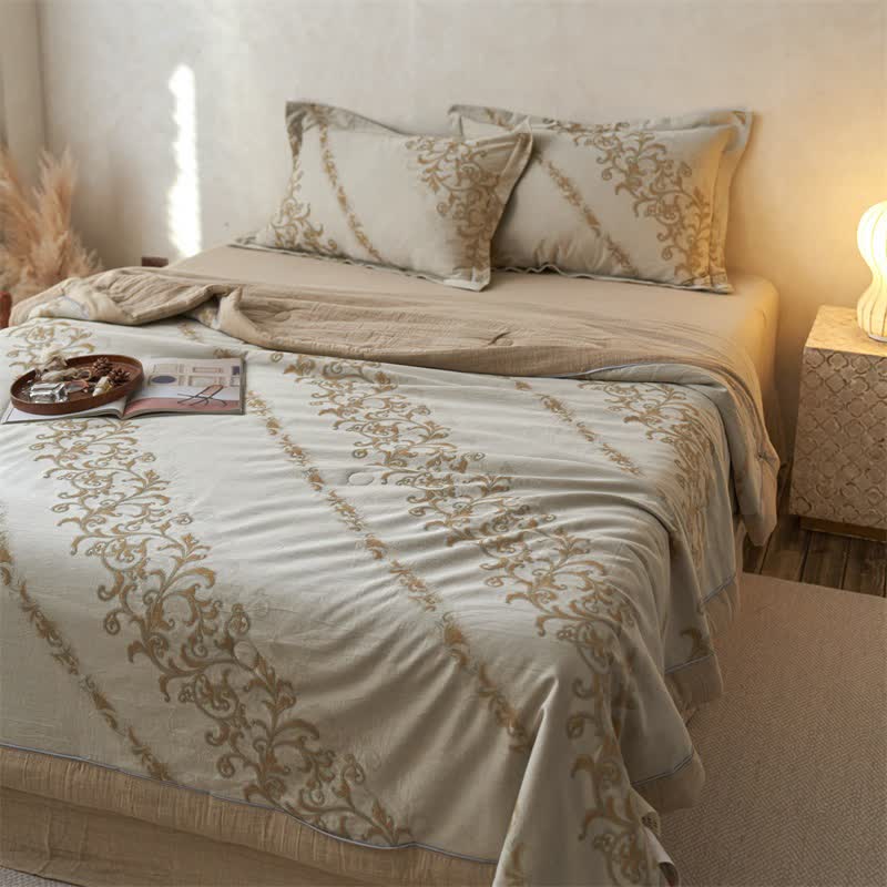 Ownkoti Cotton Gauze Jacquard Ornate Traditional Bedding - image 19