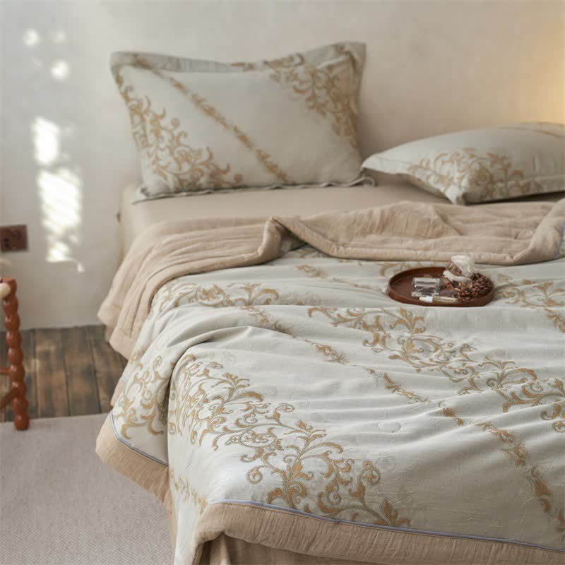Ownkoti Cotton Gauze Jacquard Ornate Traditional Bedding - image 29