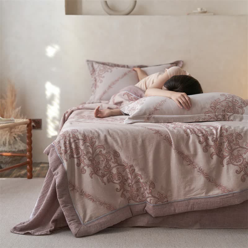 Ownkoti Cotton Gauze Jacquard Ornate Traditional Bedding - image 9