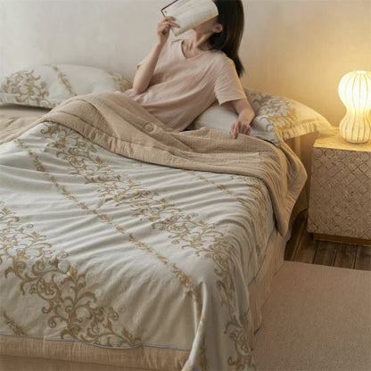 Ownkoti Cotton Gauze Jacquard Ornate Traditional Bedding - image 23