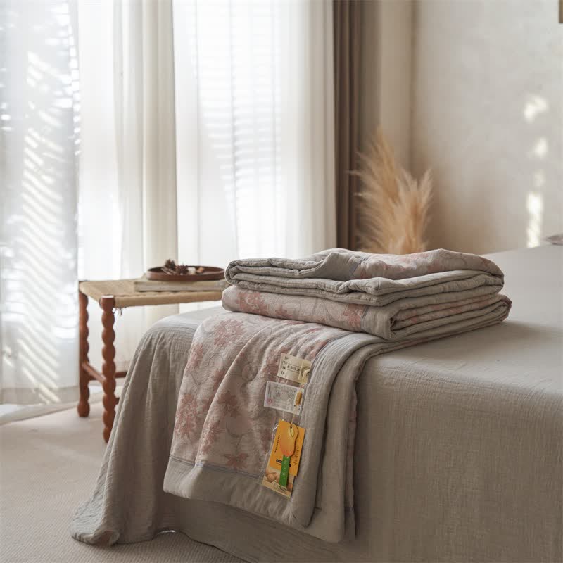 Ownkoti Cotton Gauze Jacquard Elegant Leaf Bedding - image 13