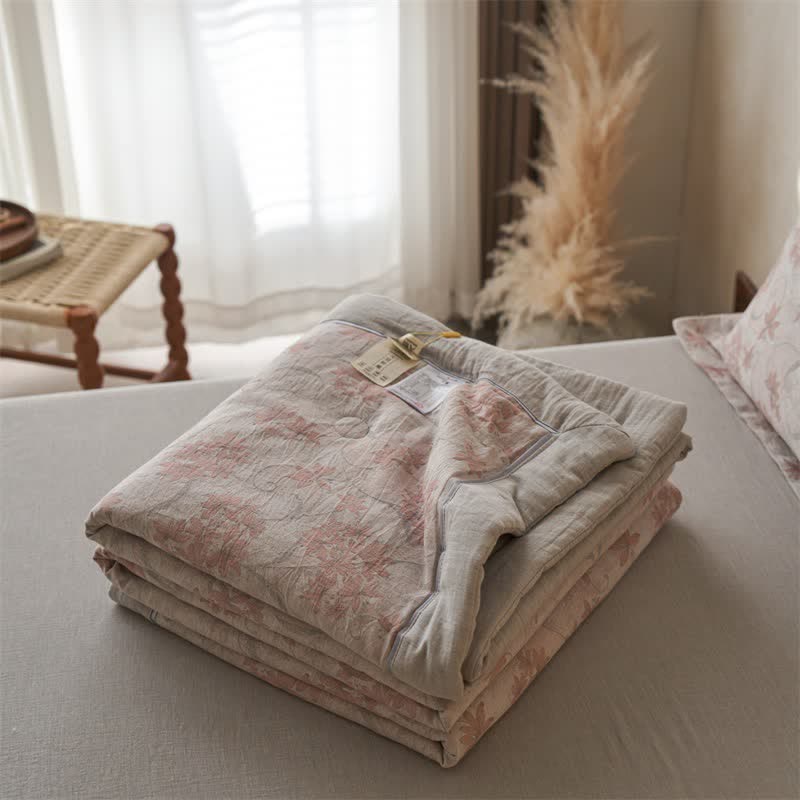 Ownkoti Cotton Gauze Jacquard Elegant Leaf Bedding - image 12