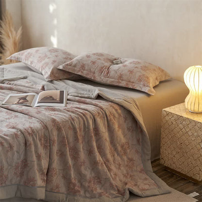 Ownkoti Cotton Gauze Jacquard Elegant Leaf Bedding - image 1