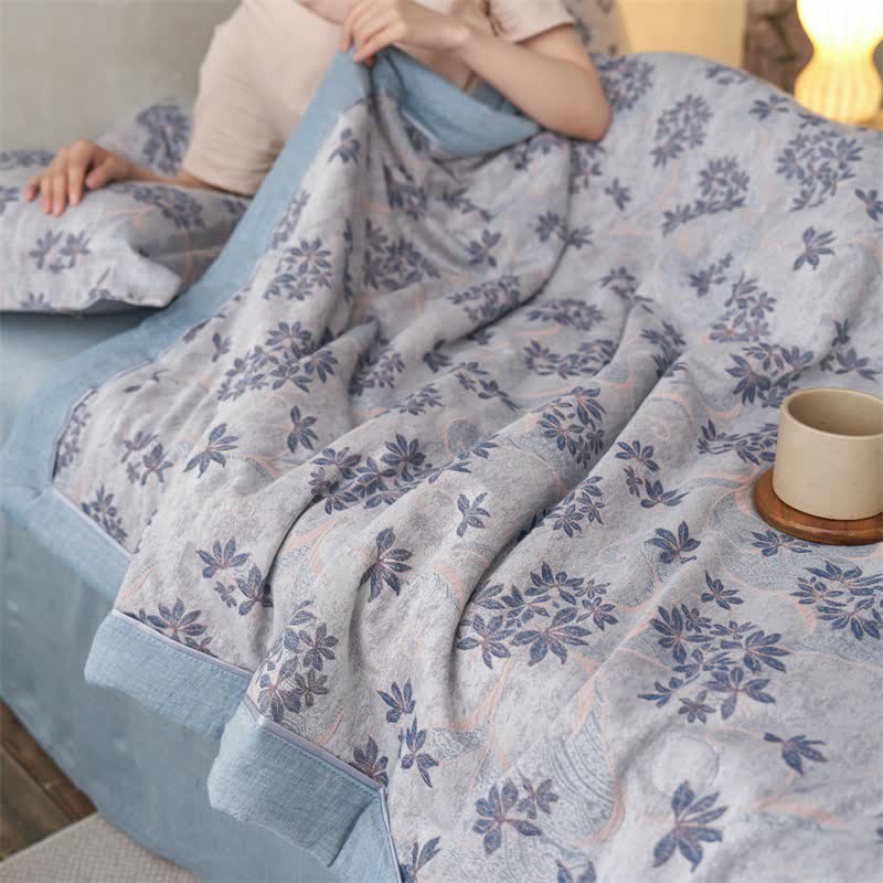 Ownkoti Cotton Gauze Jacquard Elegant Leaf Bedding - image 31