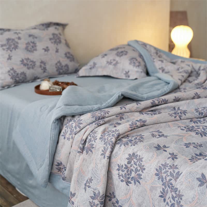 Ownkoti Cotton Gauze Jacquard Elegant Leaf Bedding - image 22