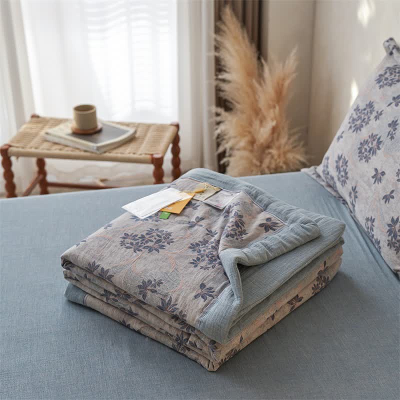 Ownkoti Cotton Gauze Jacquard Elegant Leaf Bedding - image 29
