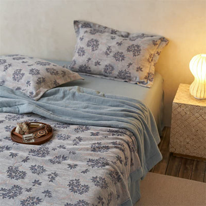 Ownkoti Cotton Gauze Jacquard Elegant Leaf Bedding - image 24
