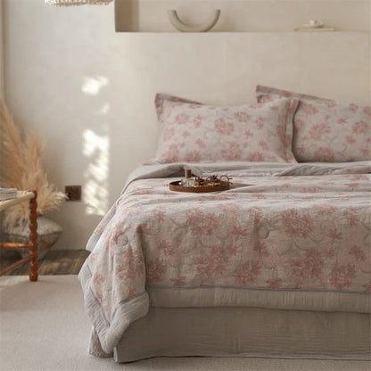 Ownkoti Cotton Gauze Jacquard Elegant Leaf Bedding - image 5